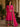 Fuchsia A-Line Kurta Set with Navy & Gold Brocade Border