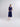 Female wearing a Blue Solid Color   Shirt Style V-Neck Neckline Cotton Slub Dress