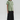 Female wearing a Sea Green Solid Color Ethnic Crew Neckline Top