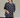 Female wearing a Black With White Flower Mughal Butti Print Fusion Round Neckline No Collar Top