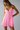 Female wearing a Baby Pink Solid Color A-Line Sweetheart Neckline Dress