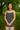 Female wearing a Indigo Blue Flower Print Kurta Square Neckline Shirt