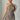 Female wearing a Pink Sanganeri, Floral Mughal Butta Print A-Line Asymmetric Neckline Dress