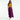 Female wearing a Yellow Solid Color   Western Style V-Neck Neckline Cotton Slub Top