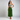 Female wearing a Green Solid Color    Style Cotton Slub Skirt