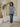 Female wearing a Greyish Blue Solid Color   Fusion Style Cowl Neckline Cotton Slub Tunic