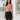 Female wearing a Off White 4 Petal Flowers Print Western Square Neckline No Collar Top