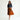 Female wearing a Orange Solid Color    Style Cotton Slub Skirt