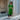 Female wearing a Green Solid Color   A-Line Style Round Neckline Cotton Slub Kurta