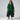 Female wearing a Green Solid Color   Kurta Style V-Neckline Neckline Cotton Slub Shirt