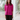 Female wearing a Pink Solid Color Western No Neckline Banded Or Stand Collar Shirt