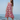 Female wearing a Red & White, Abstract Print Flared Sweetheart Neckline No Collar Dress
