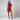 Female wearing a Rust Solid Color Babydoll Dress