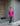 Female wearing a Pink Solid Color   Fusion Style Round Neckline Cotton Slub Tunic