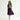 Female wearing a Purple Solid Color    Style Cotton Slub Skirt