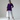 Female wearing a Purple Solid Color   Ethnic Style V-Neck Neckline Cotton Slub Tunic