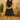 Female wearing a Black With White Flower Mughal Butti Print Babydoll Dress