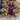 Female wearing a Purple Solid Color   A-Line Style Notched Neckline Cotton Slub Dress