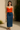 Female wearing a Orange Solid Color Western Sweetheart Neckline Top