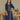 Female wearing a Blue Solid Color A-Line Crew Neckline Kurta