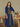 Female wearing a Blue Solid Color A-Line Crew Neckline Kurta