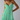Female wearing a Sea Green Solid Color A-Line Sweetheart Neckline Dress