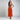 Female wearing a Orange Solid Color    Style Cotton Slub Skirt
