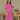 Female wearing a Pink Solid Color Kurta Round Neckline Shirt