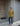 Female wearing a Yellow Solid Color   Fusion Style V-Neck Neckline Cotton Slub Tunic