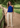 Female wearing a Blue Solid Color Fusion Halterneck Neckline Top