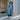 Female wearing a Turquoise Blue Solid Color   A-Line Style Round Neckline Cotton Slub Kurta