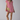 Female wearing a Baby Pink Solid Color A-Line Scoop Neckline Dress