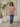 Female wearing a Pink Solid Color   Western Style V-Neck Neckline Cotton Slub Tunic