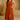 Female wearing a Orange Solid Color Slip Scoop Neckline No Collar  Dress