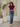 Female wearing a Purple Solid Color   Western Style Na Neckline Cotton Slub Tunic