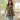 Female wearing a Taupe Flower Print Fusion Square Neckline No Collar Tunic
