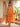 Sunshine Orange Block Print Kurta Set with Striped Dupatta