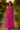 Female wearing a Pink Solid Color A-Line V-Neck Neckline Chelsea Collar Dress