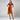 Female wearing a Orange Solid Color A-Line Dress