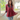 Female wearing a Maroon Solid Color Fusion V-Neck Neckline Mandarin Collar Tunic