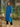Female wearing a Ferozi Blue Solid Color Kurta Regular Collar Shirt