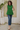 Female wearing a Greenish Rust Solid Color   Fusion Style Cowl Neckline Cotton Slub Tunic