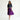 Female wearing a Purple Solid Color    Style Cotton Slub Skirt