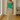 Female wearing a Green Solid Color Western Square Neckline Top