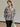 Female wearing a Off White  Color Off White Tulips Print Fusion Style V-Neck Neckline Cotton Shifli Tunic