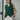 Female wearing a Green Solid Color Western V-Neck Neckline No Collar Tunic