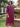 Female wearing a Wine Solid Color A-Line V-Neck Neckline Stand Collar Dress