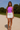 Female wearing a Purple Solid Color Western Asymmetric Neckline Top