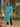 Female wearing a Ferozi Blue Solid Color Kurta V-Neckline Neckline Mandarin Collar Shirt