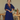 Female wearing a Blue Solid Color Kurta Notched Neckline No Collar Shirt